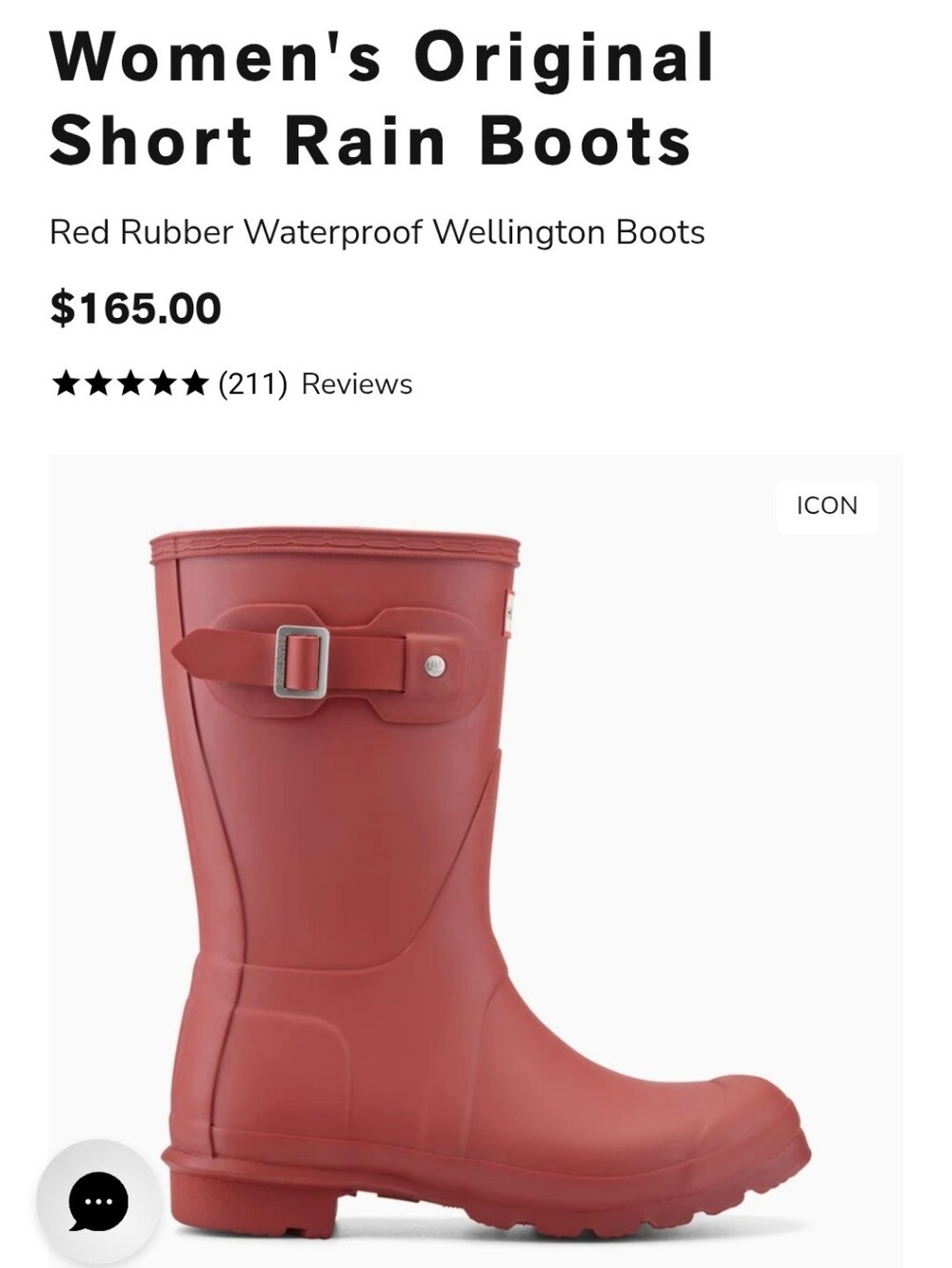Hunter Women's Original Short Rain Boots